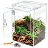 PORFOYO Terrario per ragni in acrilico, rettangolare, apertura anteriore, 15 x 15 x 23 cm, con ventilazione trasversale, lumache impermeabili, terrario per ragni, gechi, mantide e rane