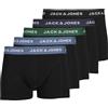 JACK & JONES JACSOLID TRUNKS 5 PACK OP Boxer Uomo