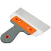 TRADE 4 YOU LTD Spatola per intonaco in acciaio inox, coltello rigido per nastratura e riempimento per cartongesso, con manico ergonomico in gomma, strumento per giunture, scremature, intonacatura e rendering per la