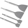 CHUENKUK Set di 4 Scalpelli SDS Plus in Acciaio al Carbonio, Scalpelli Piatti Larghi per Rimozione di Piastrelle, Colla, Cemento e Pietra Naturale, 230 x 40 mm e 280 x 100 mm, per Martello Perforatore