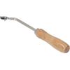 AUNMAS Pialla per Scanalature per Saldatura, Manico in Legno di Faggio | Utensile per scanalare pavimenti in PVC, connessione lama rivettata, 3 lame di ricambio, raschietto per scanalature