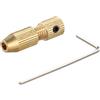 Vibsky Mandrino per trapano in ottone, 20 mm, adattatore per morsetto motore, 07-12 mm, con chiave inclusa