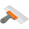 TRADE 4 YOU LTD Spatola per intonaco in acciaio inox, coltello rigido per nastratura e riempimento per cartongesso, con manico ergonomico in gomma, strumento per giunture, scremature, intonacatura e rendering per la