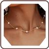 Aidenn Collana da donna in oro con zirconi cubici a forma di fiori, in argento 925, per ragazze, oro e argento