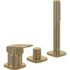 Villeroy & Boch Subway 3.0 rubinetto bordo vasca, miscelatore monocomando, 2 uscite, TVS11200700076, Subway 3.0 oro spazzolato [Rubinetteria Bagno > Rubinetteria Vasca]