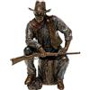 Gifts John Wayne 51284 - Statua in bronzo seduto su un tronco