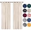 WOLTU Tende Oscuranti con Occhielli in Velluto 2 Pannelli, 140x225cm, Beige | Isolamento termico, protezione dalla luce, in Velluto 300 g/m², soggiorno e camera da letto, facile installazione