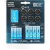Nice Power Pacchetto Regalo Pacchetto Batteria Al Litio Ultimate Include AA AAA CR2016 CR2025 CR2032 9V Tecnologia Nice Power Non Ricaricabile