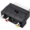 Logilink Adattatore scart con interruttore per la direzione del segnale a 3X RCA e S-Video