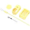 KACCDE Custodia protettiva in silicone con ventilazione, colore giallo | Custodia protettiva in silicone antiurto per fotocamera sportiva, con protezione per obiettivo e cinturino da polso