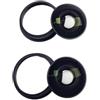 Generico Vetro lente di ricambio, compatibile con Insta360, X3 | Vetro lente per parti di riparazione fotocamera action(2Pcs Lens and Base)