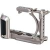 Generico Gabbia Rabbit per fotocamera, compatibile con Canon, telaio protettivo V1 | Kit gabbia a sgancio rapido, alluminio 6061, titanio anodizzato, 126.5*50*90mm, 124.63g(Silver)