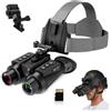 Generic Occhiali per visione notturna, binocolo 4K, zoom 8X, IR a 7 livelli | Doppio schermo 3D da 1,4 pollici, regolazione diottria +/-3,5, visione scura 250-300 m e scheda SD da 32 GB inclusa