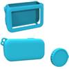 Generic Copertura per fotocamera in silicone antiurto con protezione per obiettivo integrata e accesso completo a pulsante antigraffio, copertura per action camera in morbido silicone, accessorio per action