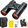 Gulxwis Binocolo 10 x 25, Binocoli per Bambini e Adulti, con Lente FMC e Corda Sospesa, Compatto, Pieghevole, Binocolo Compatto per Birdwatching, Escursionismo, Safari, Concerti, Sport