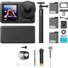 DJI Pack Adventure Osmo Action 4 Bundle - Telecamera subacquea 4K/120 fps, sensore da 1/1,3 pollici, D-Log M e 10 bit, campo visivo di 155°, fino a 7,5 h con 3 batterie aggiuntive per registrare vlog