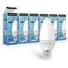SINCELIGHT Lampadina LED a candela E27, forma B35, con diffusore lattiginoso, 4,8 Watt, bianco freddo 6500 K, colore RA>92, 530 lumen, equivalente a 50 W, attacco Edison ES, confezione da 6
