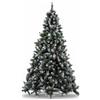 BAKAJI Albero di Natale Super Folto con Base a Croce in Metallo Pieghevole di Altissima Qualità, Montaggio Facile con 1098 Rami Foltissimi (Innevato Marilleva, 210 cm)