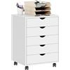 SogesHome Armadio portadocumenti in legno su ruote con cassetti per formato A4, legale, formato lettera per ufficio e casa