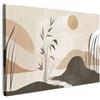 MuchoWow© Quadro Su Tela Grandi Dimensioni Quadri Moderni Soggiorno Stampa | 60x40 cm - Di Foto Decorazione Camera Letto Da Parete Con Cornice Dipinti Japandi - Paesaggio - Beige