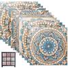 PHMING 24 Pezzi Piastrelle Bagno, 10 cm Rivestimento Parete CucinaAdesivi | Carta da Parati Autoadesiva Impermeabile Stile Marocchino, 10 Modelli Turchese, per Bagno, Cucina e Balcone