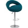 Generic Rotondo Copri Sgabelli Alto con Schienale Cavo 4/2/6 Pezzi, Girevoli Coprisgabello da Bar Lavabile, Elasticizzato Coprisedie Fodere per Sgabelli Rotondi da Bar(Blue,2PCS)