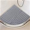 Lurowo Tappetino da doccia antiscivolo angolare 70 x 70 cm, inserto doccia triangolare con ventose per doccia angolare, tappetino antiscivolo triangolare angolare