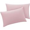 Tifschlaf Set di 2 federe da 40 x 60 cm, colore rosa, con chiusura lampo, in morbida microfibra, federa per cuscino 40 x 60 cm