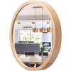 STOLARNIA PIKA Specchio piccolo rotondo legno pino naturale (∅37 cm) LEJA | Legno massello, Montaggio facile, Prodotto nell'UE, Vetro a specchio da 4 mm, Gancio in metallo sicuro, Facile da pulire