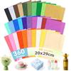 Xnegau 360 Fogli di Carta Velina 30 Colori 20x29cm per Imballaggio | Carta per Confezioni Regalo, Fai Da Te, Pompon, Bouquet, Decorazioni, Compleanno, Matrimonio, Natale