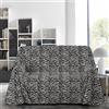 GC ARREDOCASA Gran Foulard Per Divano 180x290cm - ZEBRATO - Telo Copritutto Singolo Multiuso Copriletto, Telo Copridivano in Cotone Singolo, Telo Arredo 100% finissimo Cotone