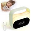 Adiwo Sveglia Elettrica, Orologio Sveglia con Display LED, Verde | con Allarme, Snooze, Luminosità Regolabile per Camera da Letto