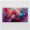 Giallobus - Quadro - Art Collection Home 01 - Tela Standard - 140L x 80l cm - 22 - Esplosione di fiori - Pronto da appendere - Quadri moderni per la casa