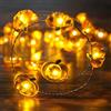Sunshine smile Decorazione autunnale con zucca per interni, 2M 20 LED, ghirlanda luminosa a batteria a forma di zucca, mini ghirlanda luminosa per interni di Halloween, decorazioni autunnali di Halloween