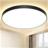 Swoieltr Plafoniera LED Soffitto 24W Lampada da Soffitto 4000K 2000LM Ø28CM | Plafoniera Bagno IP44 Impermeabile Rotonda Lampadario LED Moderna Luce Soffitto per Cucina Soggiorno Balcone Corridoio