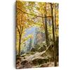 ARTTOR Moderno Quadro su Tela 50x70 cm Verticale Paesaggi Natura - 2713 | Autunno Montagna Foresta Quadro Decorativo Piccolo Soggiorno Camera da Letto Decorazione da Parete Arte da Parete ARTTOR