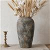 JIDOFUE Vaso in ceramica rustica marrone, vintage, 30,5 cm, grande vaso per decorazioni per la casa, 12, soggiorno, tavolo da pranzo, regalo di nozze, bianco