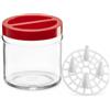 Chianese Vaso Ortes 1 L in vetro con tappo rosso e ferma prodotto per conserve | 1 L / 1 kg