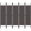 vidaXL 3/4/5/6x Paravento a 6 Pannelli Nero 240x180cm Divisorio Diversi Colori