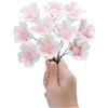 FANLUTYIN Ceramic Flower Bouquet Set of 10 Handmade Ceramic Roses Simulated Flowers Floral Decorations, Creative Gifts for Flora Home Decor (Pink peony, 10 Inch (Pack of 10))