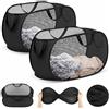 OSDUE 2 Cesto Portabiancheria Pieghevole con 75L Manico Salvaspazio Pop Up | Cesta Porta Biancheria Grande Capacità Laundry Basket Porta Panni Sporchi per Giocattoli Lavanderia Camera Letto Viaggio Nero