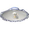 VANNI LAMPADARI- Plafoniera Soffitto Edera, Lampadario Soggiorno in Ceramica, Plafoniera Bagno Decorata a Mano, Lampadario Camera da Letto Artigianale, Plafoniera Parete, 40 cm, Blu