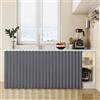 Generic Tende Antipolvere per mensole da Cucina, Tende Pieghevoli da Cucina con Guide, Adatte per armadi, bagni-Gray- W120cmxH80cm