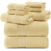 Utopia Towels Set di 8 Asciugamani in Cotone 100%, Beige | 2 Teli da Bagno 69 x 137 cm, 2 Asciugamani 41 x 71 cm, 4 Salviette 30 x 30 cm, Morbidi e Assorbenti per Uso Quotidiano