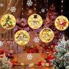 Jodsen Luci di Natale,Luci di Fata della Tenda con 5 Pezzi Ciondoli Appeso 3D Fumetto Luci LED per Finestra Natalizie per Interni Esterno Decorazione per Parete Festa Natale Casa Stanza,Alimentazione USB