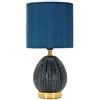 Mauro Ferretti Lampada da Comodino Flavi Blu Ceramica 15X30,5 cm