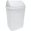 ROSSIGNOL Clap-Pattumiera in plastica con Coperchio Ribaltabile, 10 l, Colore: Bianco, 23,5x19,5x36,5 cm