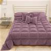 PETTI Artigiani Italiani - Trapunta Invernale Matrimoniale 260x270 cm in Velluto, Copriletto Piumone Double Face Anallergico 350 g/m², Trapunta Calda per Letto, Cipolla, Made in Italy