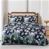 Cotton Market Biancheria da letto Öko-Tex, 220 x 200 cm, in microfibra di cotone, 3 pezzi, con chiusura lampo, copripiumino da 220 cm e 2 federe da 70 x 80 cm, colore: verde