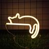 YUANYUYING Insegna al neon a forma di gatto, luce al neon con alimentazione USB/luce decorativa a LED, decorazione da parete per decorare la stanza (Warm White)